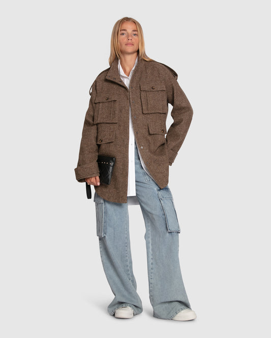 All My Love Wool Overshirt - Military