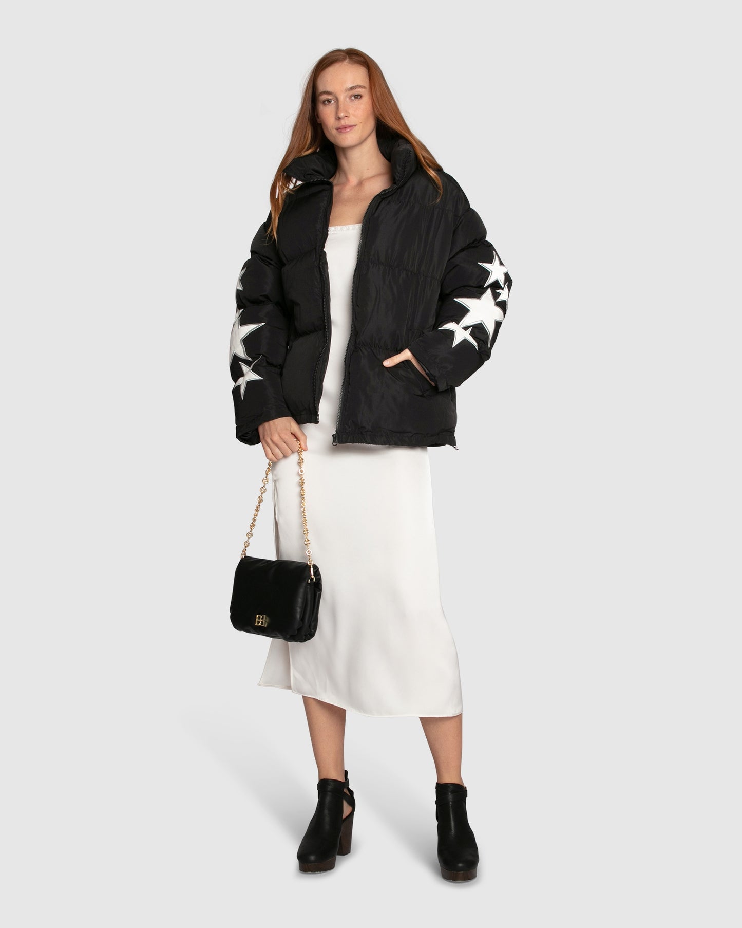 A Star Is Born Puffer Jacket - Black