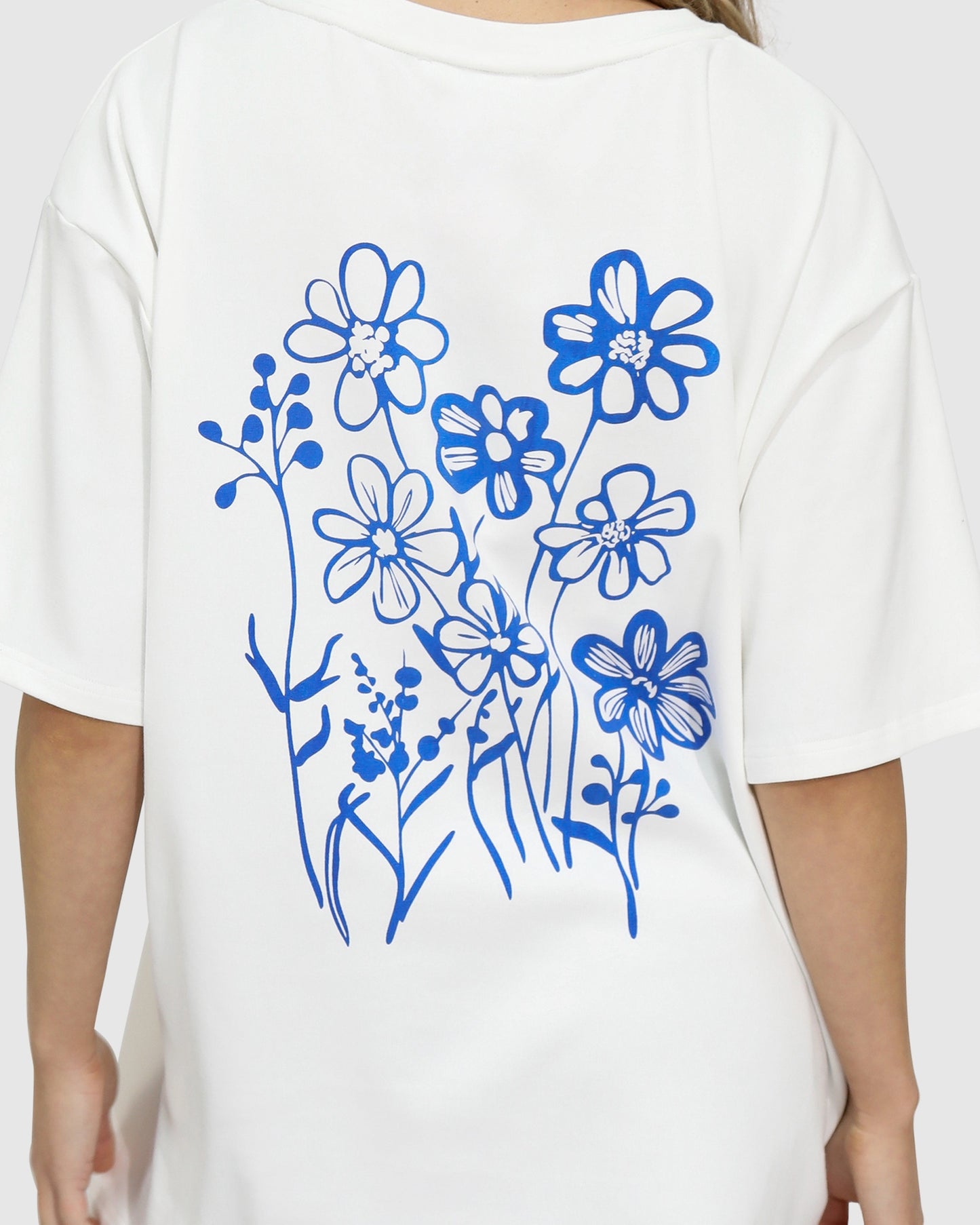Back To Bloom Oversized T-Shirt - White