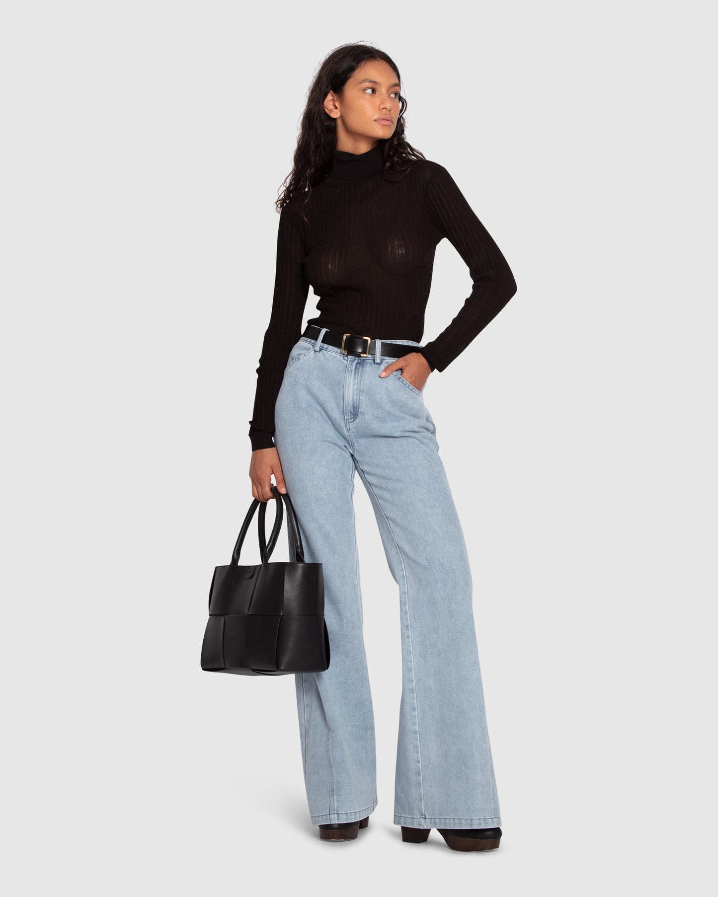 Brooklyn Knitted Turtleneck - Black