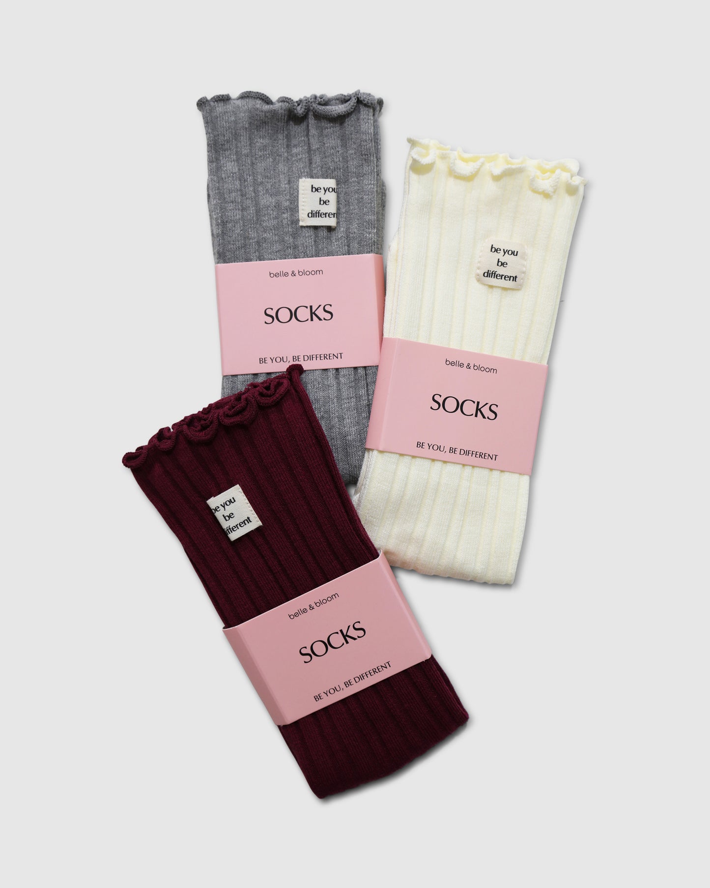 Beloved 3 Pack Socks - Mixed