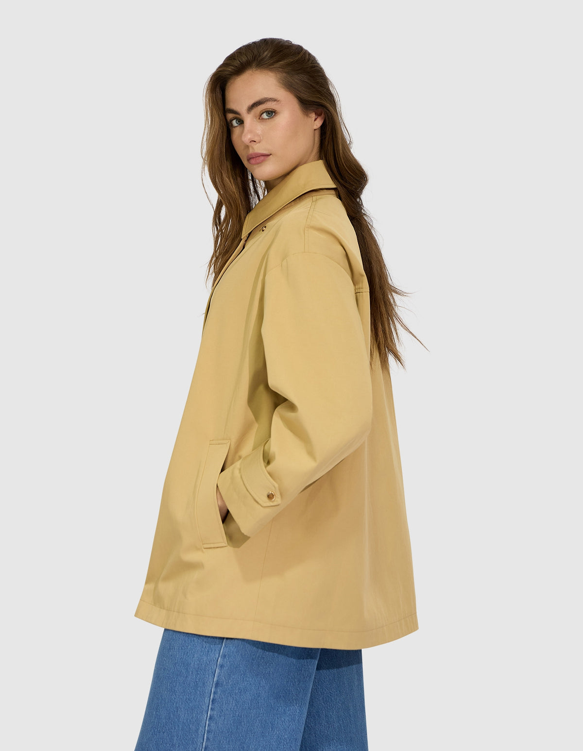 Windsor Trench Cape - Honey