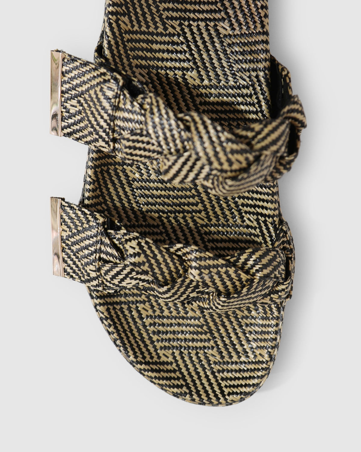 Stay Raffia Slide - Natural/Black