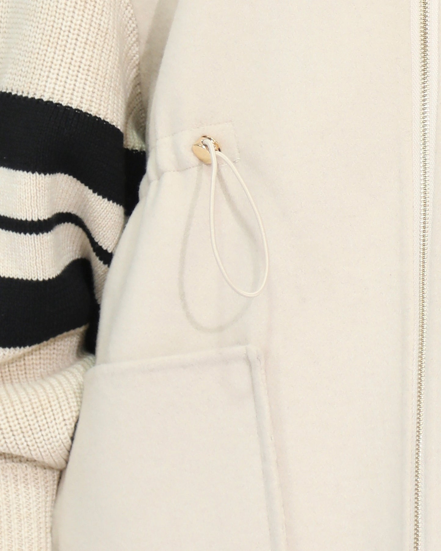 Cool Kid Hooded Coat - White Sand