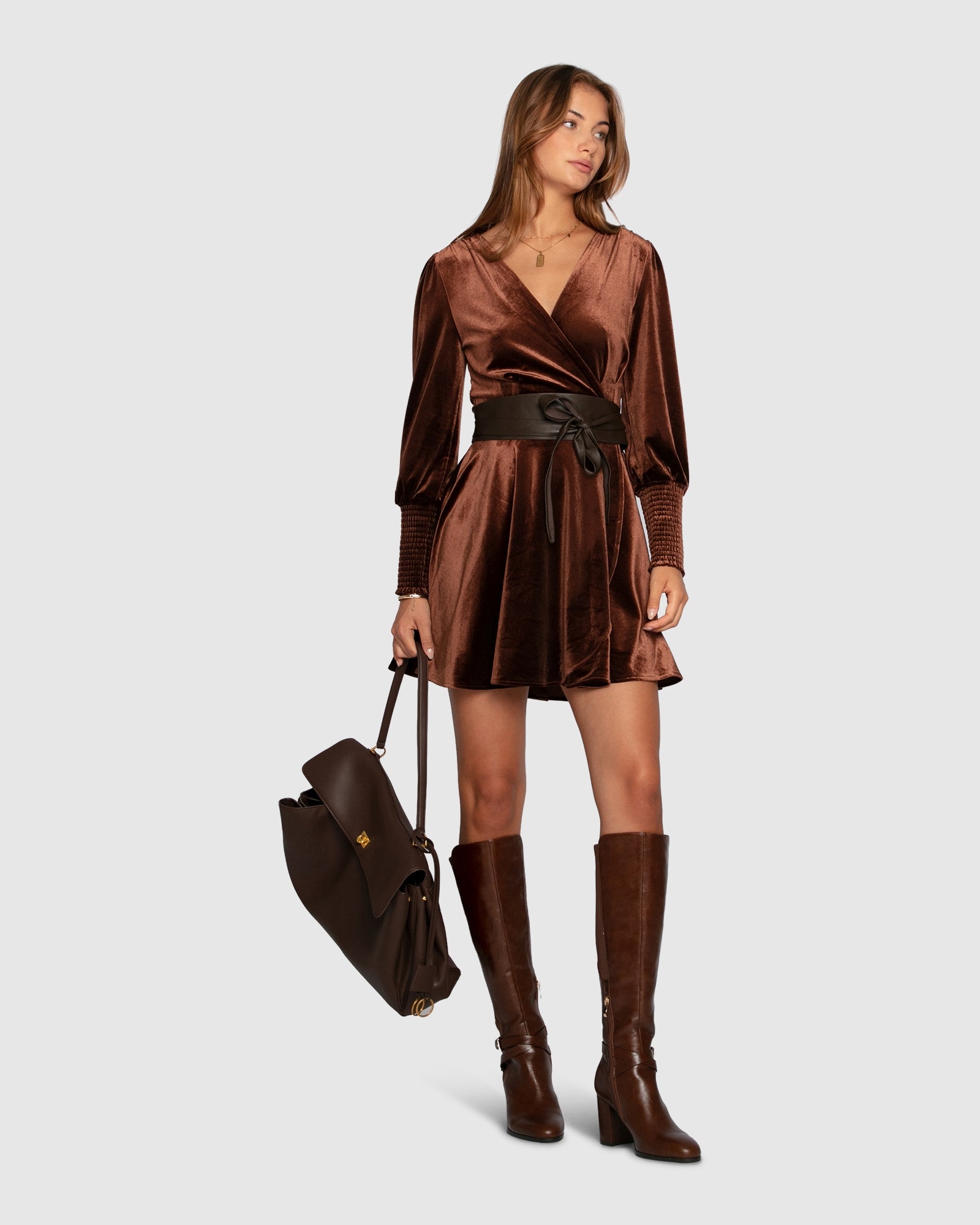 Loved You First Velvet Mini Dress