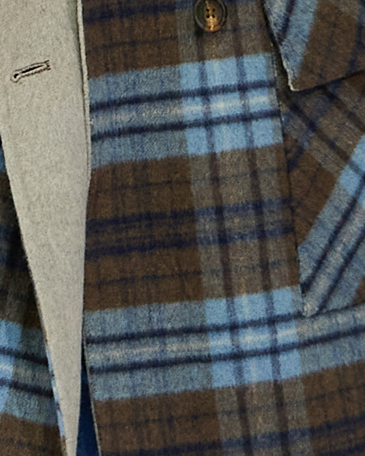 Coastal Edit Hooded Wool Blend Coat - Check