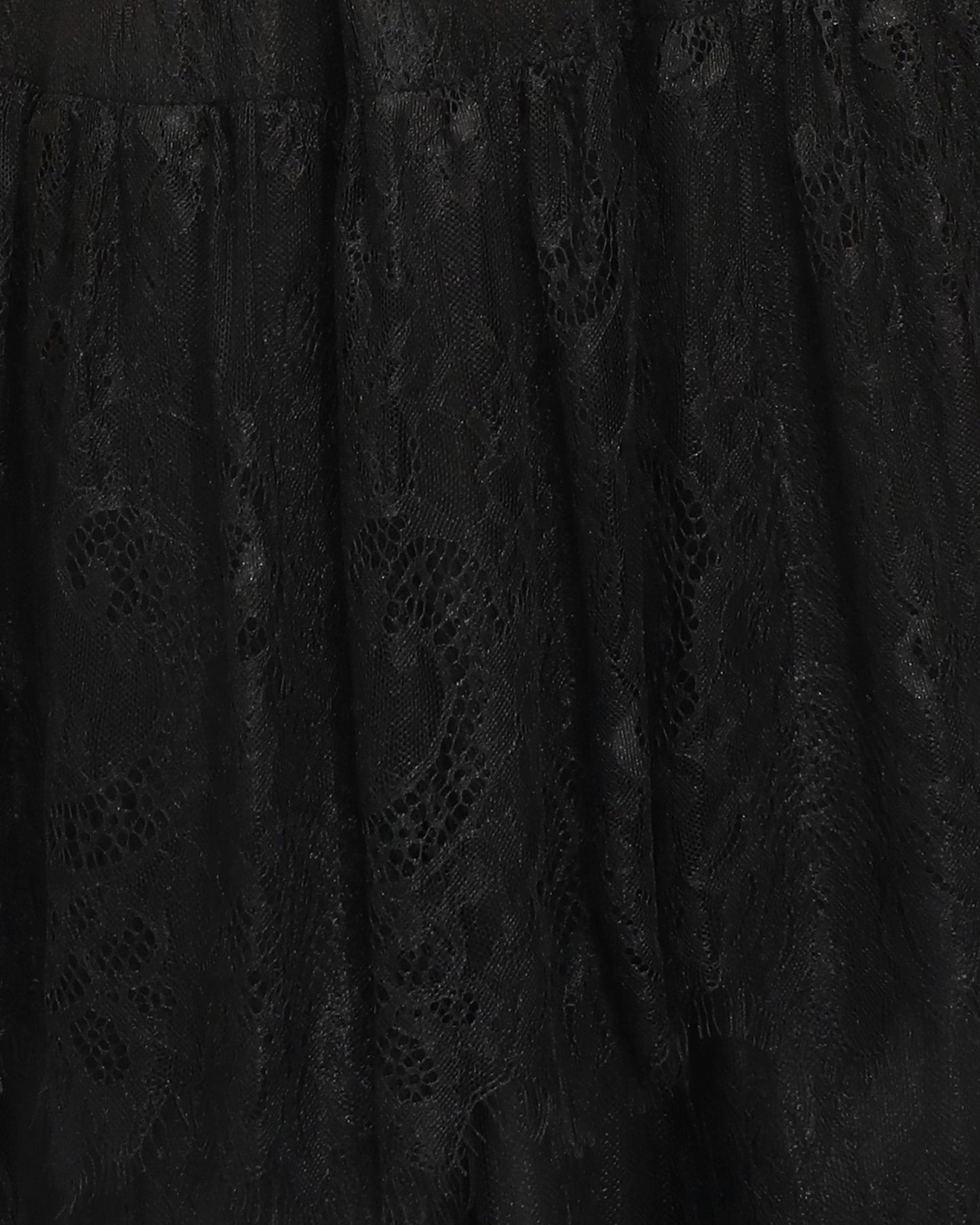 Dreamy Days Lace Tiered Skirt - Black