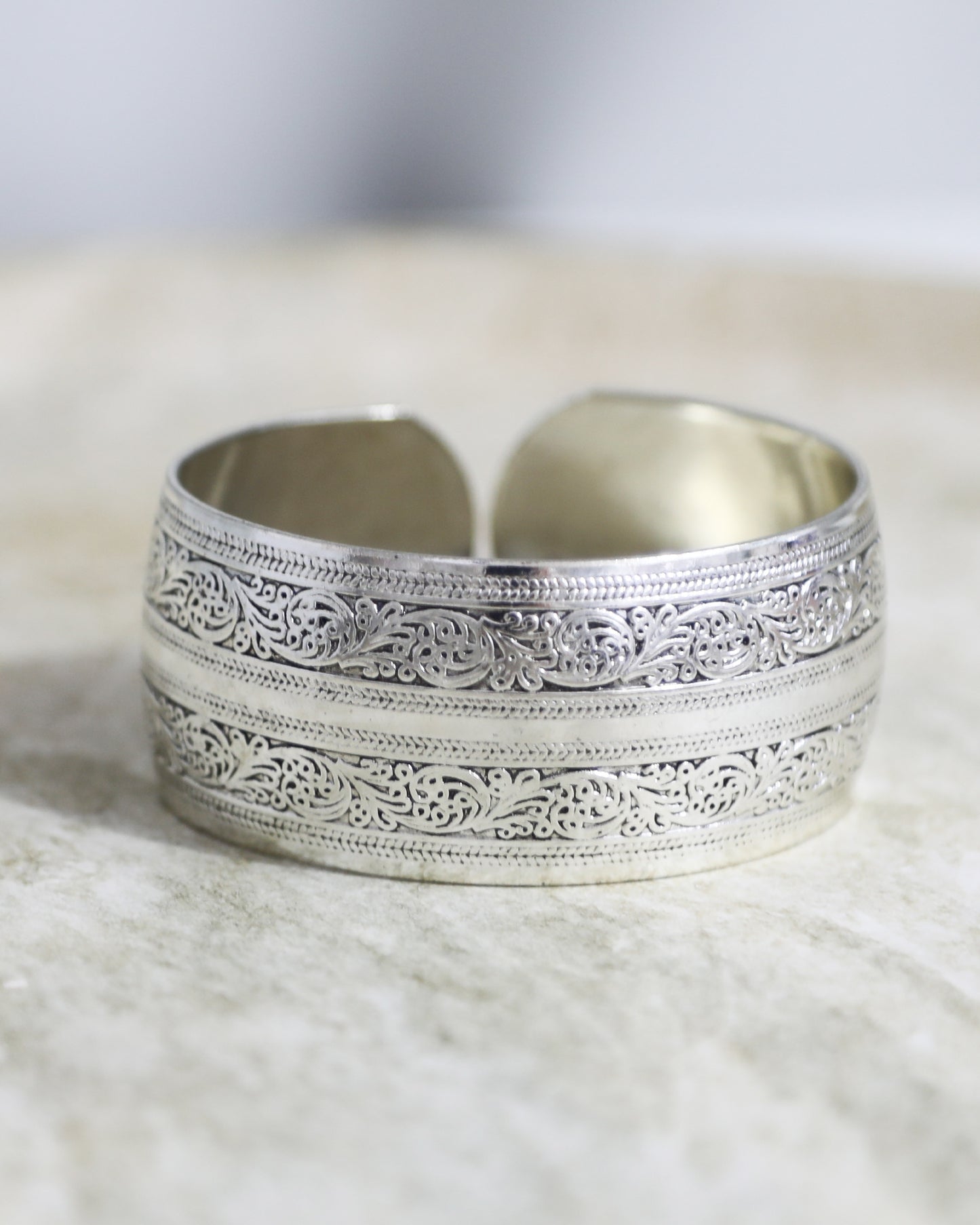 Midnight Trace Cuff - Silver