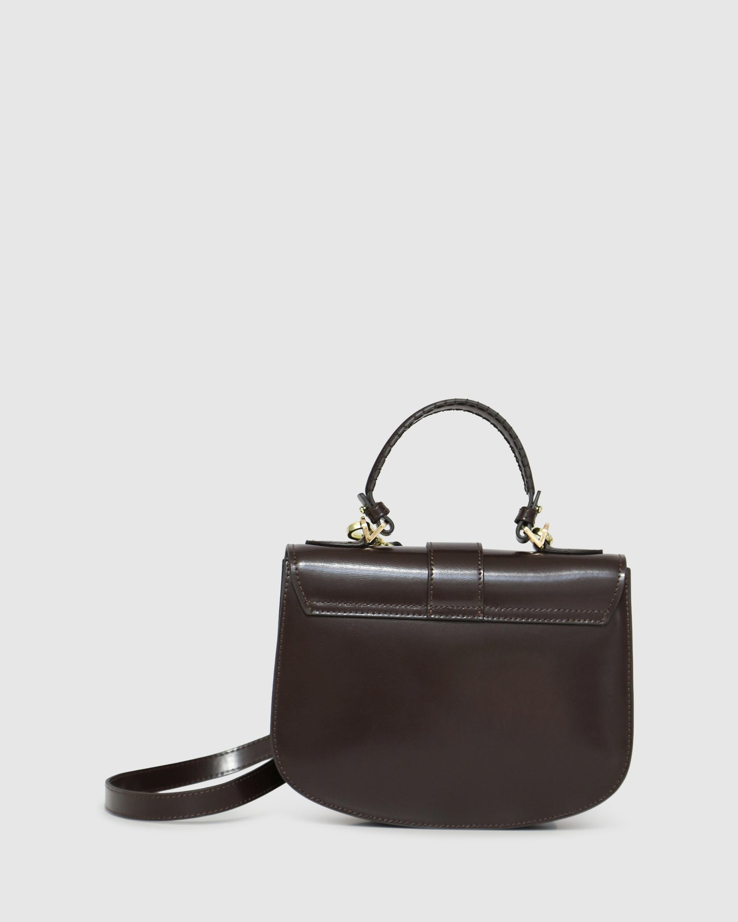 Shy Boy Top Handle Folio Bag - Chocolate