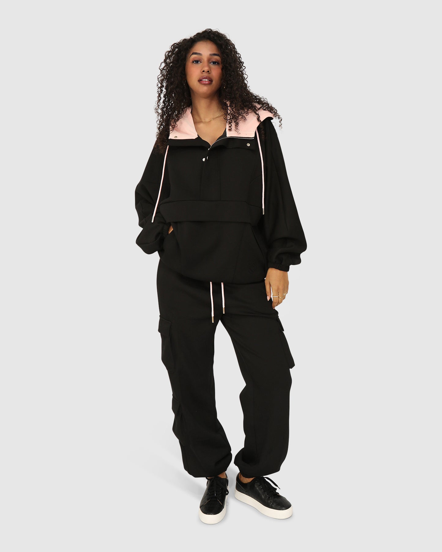 Best Of Me Panelled Hoodie - Black