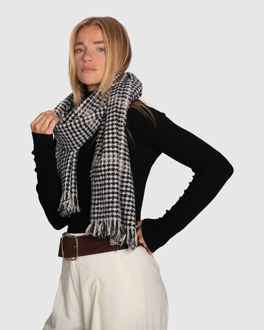 Espresso Scarf - Black/Beige