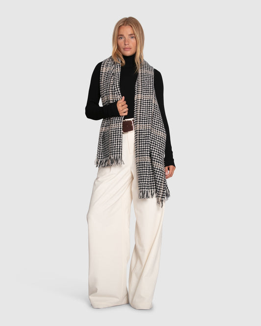 Espresso Scarf - Black/Beige