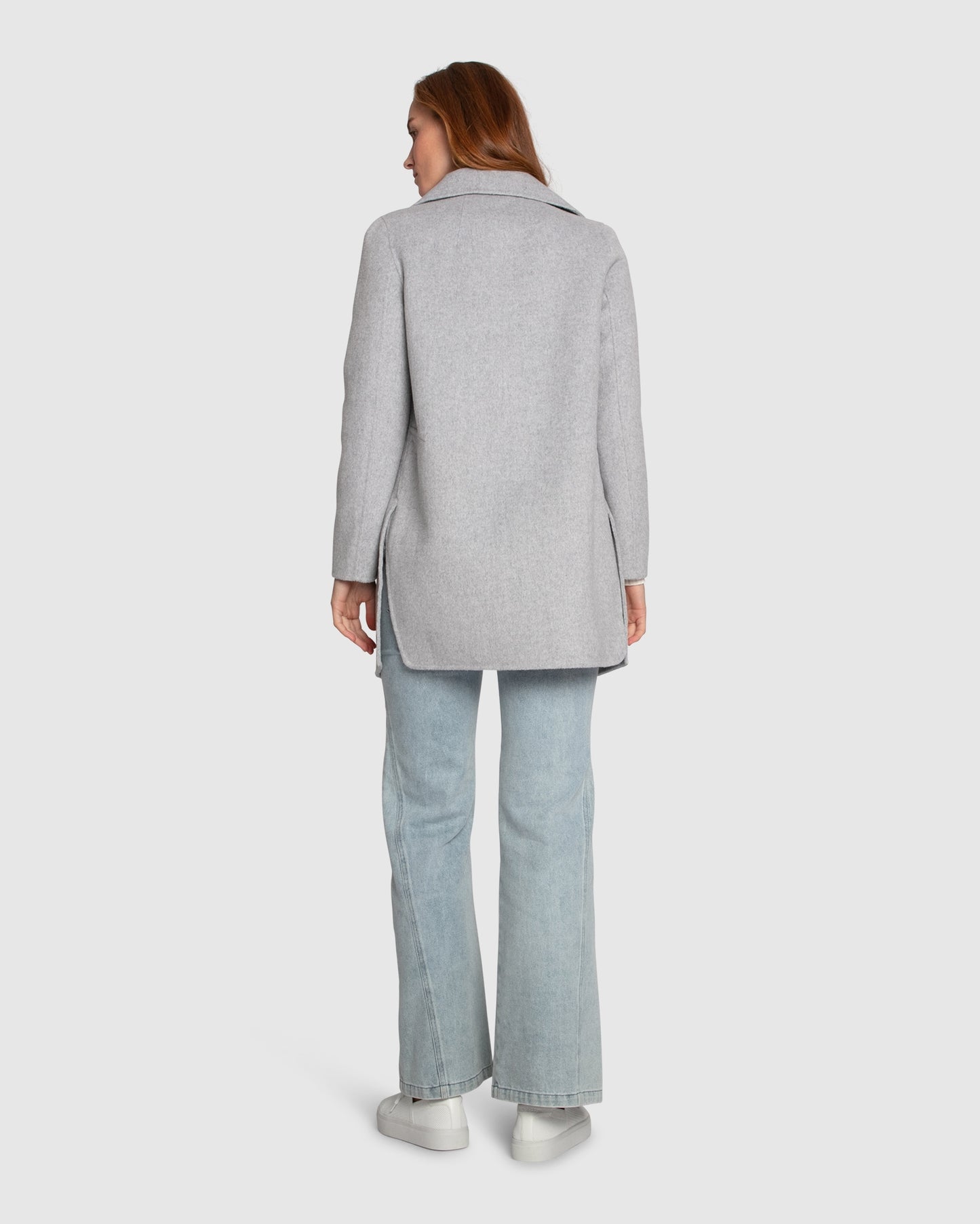 Ex-Boyfriend Wool Blend Oversized Jacket - Grey Marle