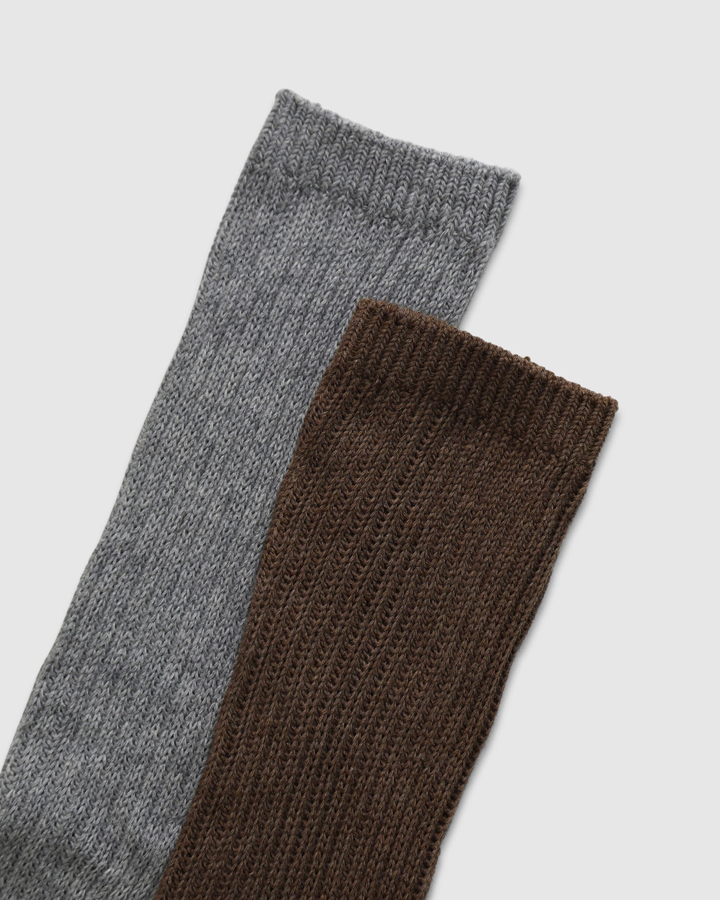 Go For It 2 Pack Socks - Brown & Grey