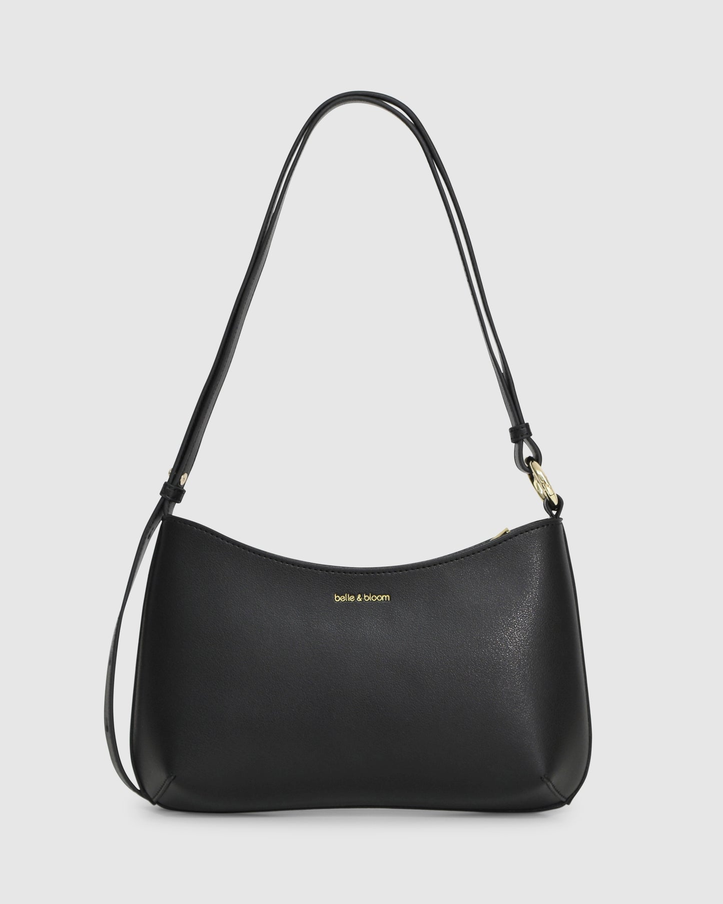 Girls Like Us Studded Leather Shoulder Bag - Black
