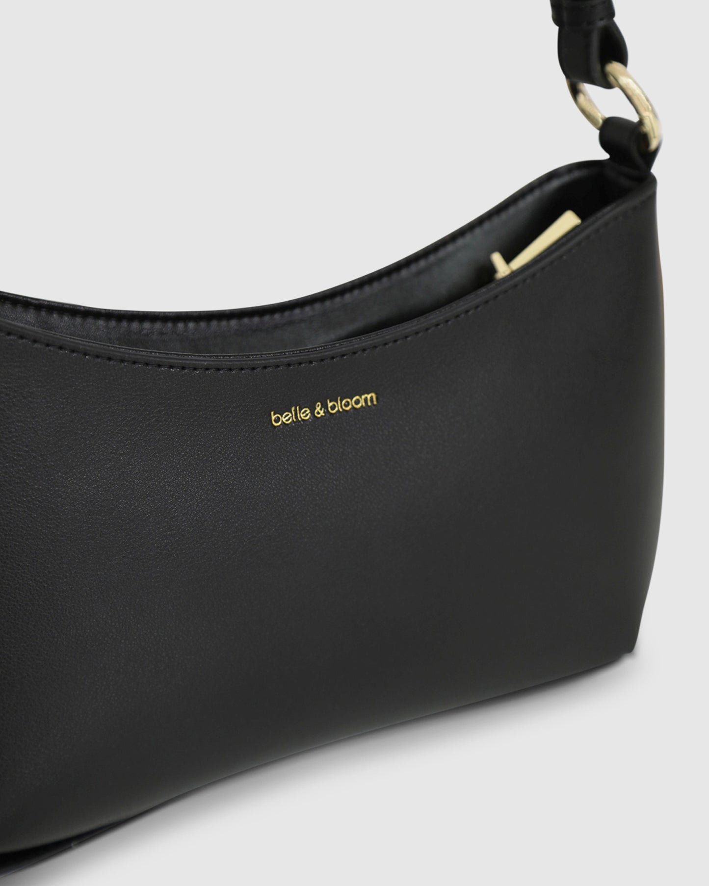 Girls Like Us Studded Leather Shoulder Bag - Black