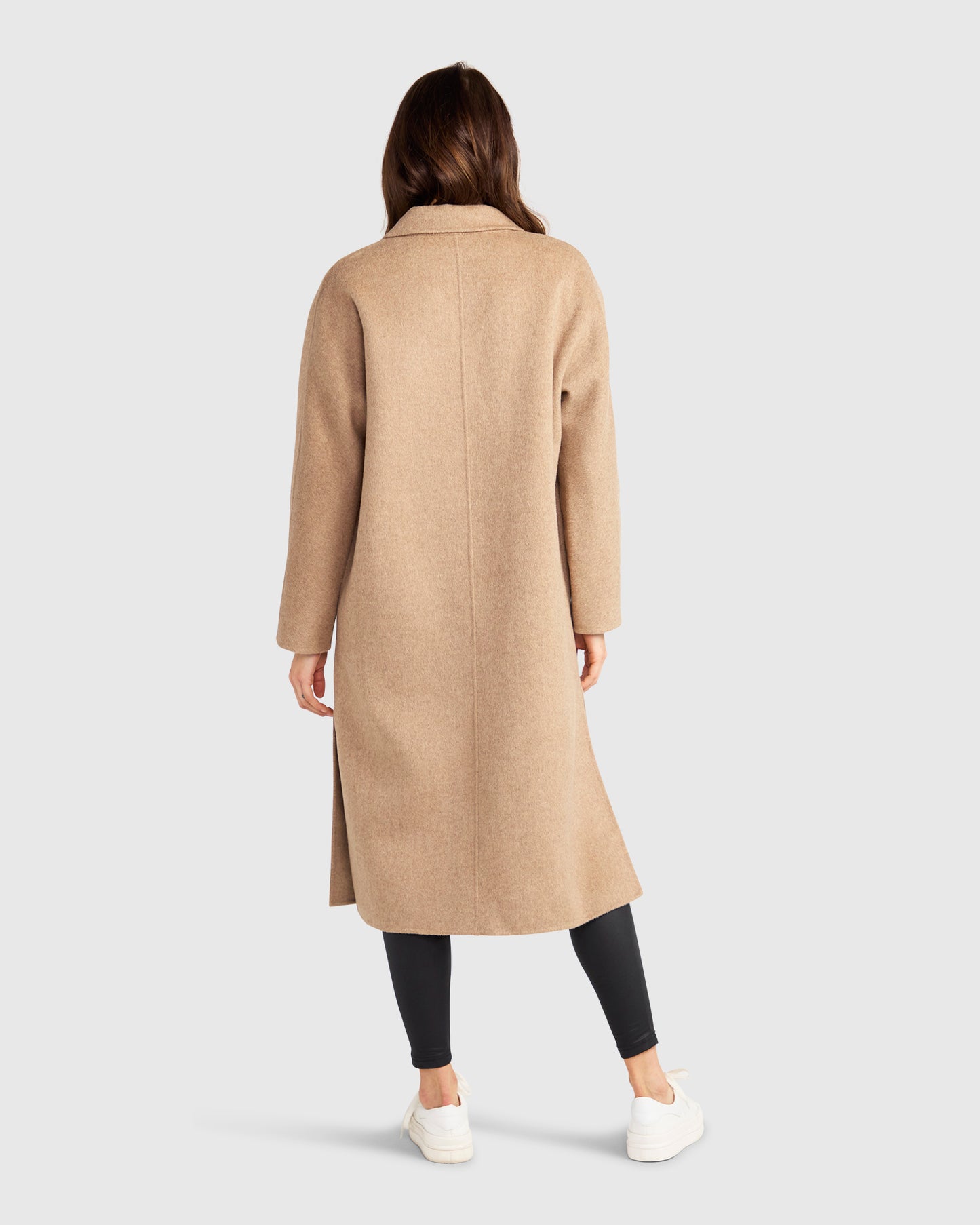 Guestlist Wool Blend Oversized Double Breasted Coat - Oat