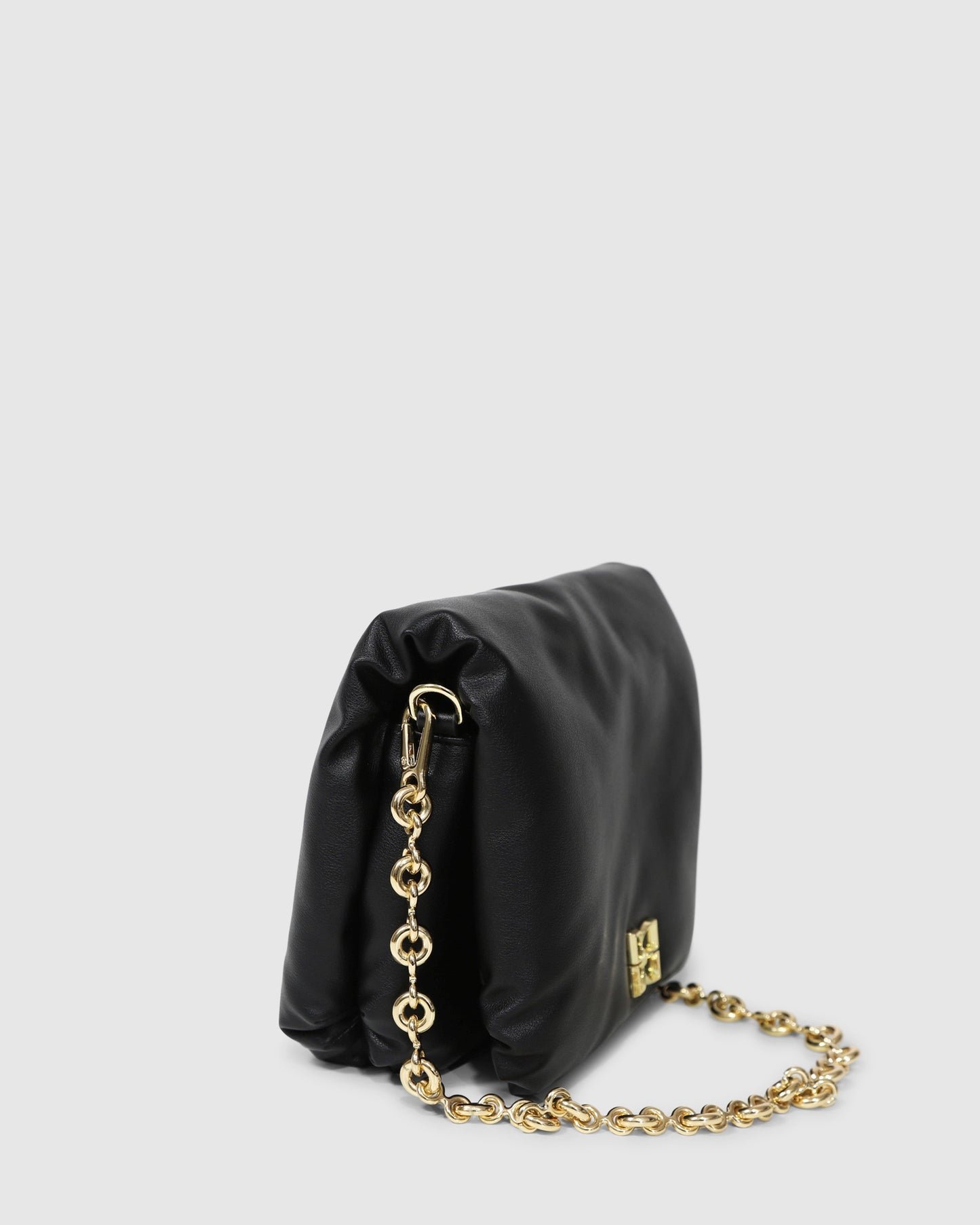 Hanging On Leather Handbag - Black