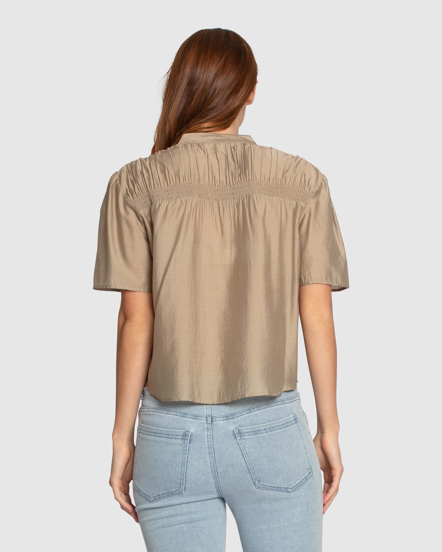 Honeylace Short Sleeve Blouse - Marigold