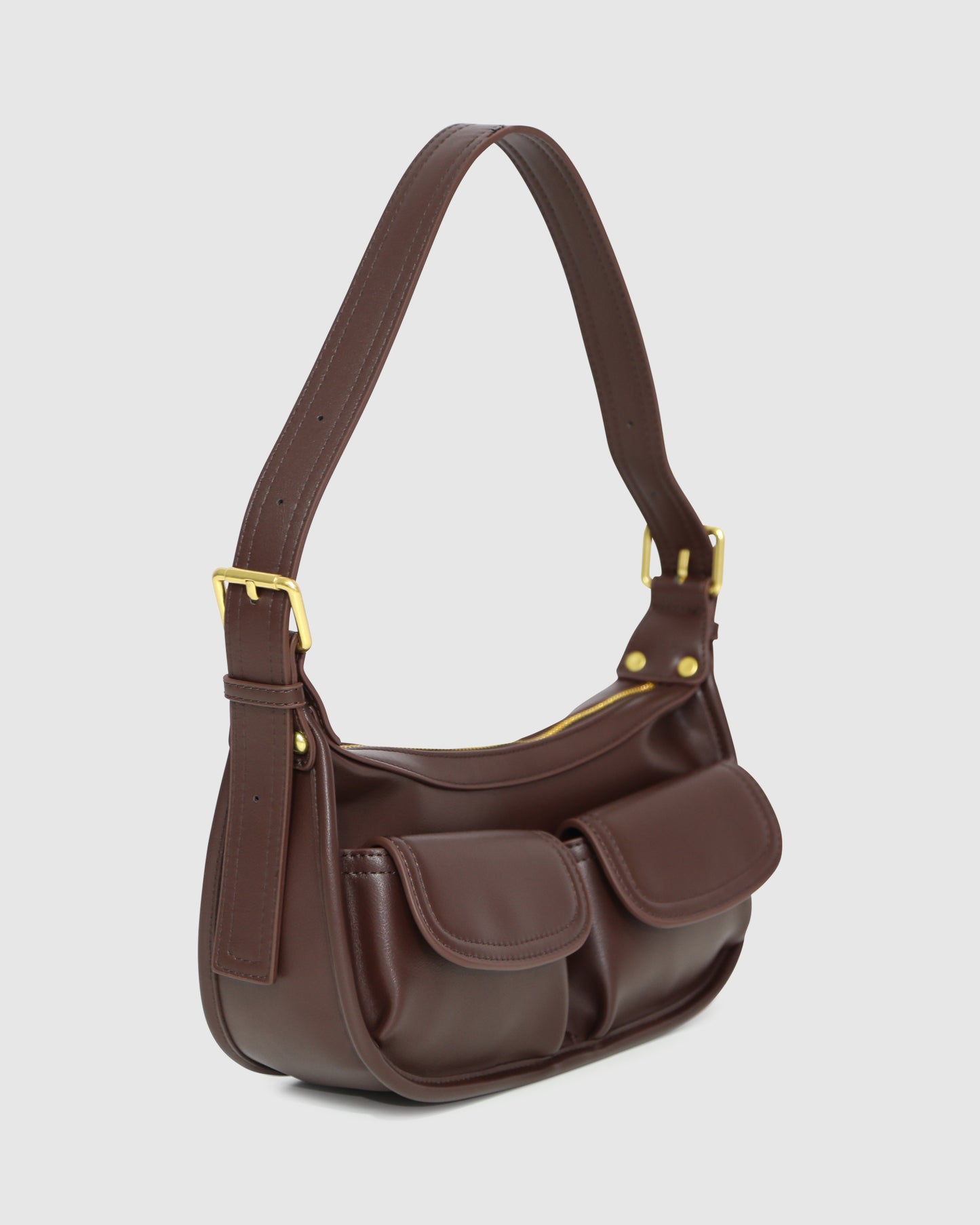 Harper PU Bag - Chocolate