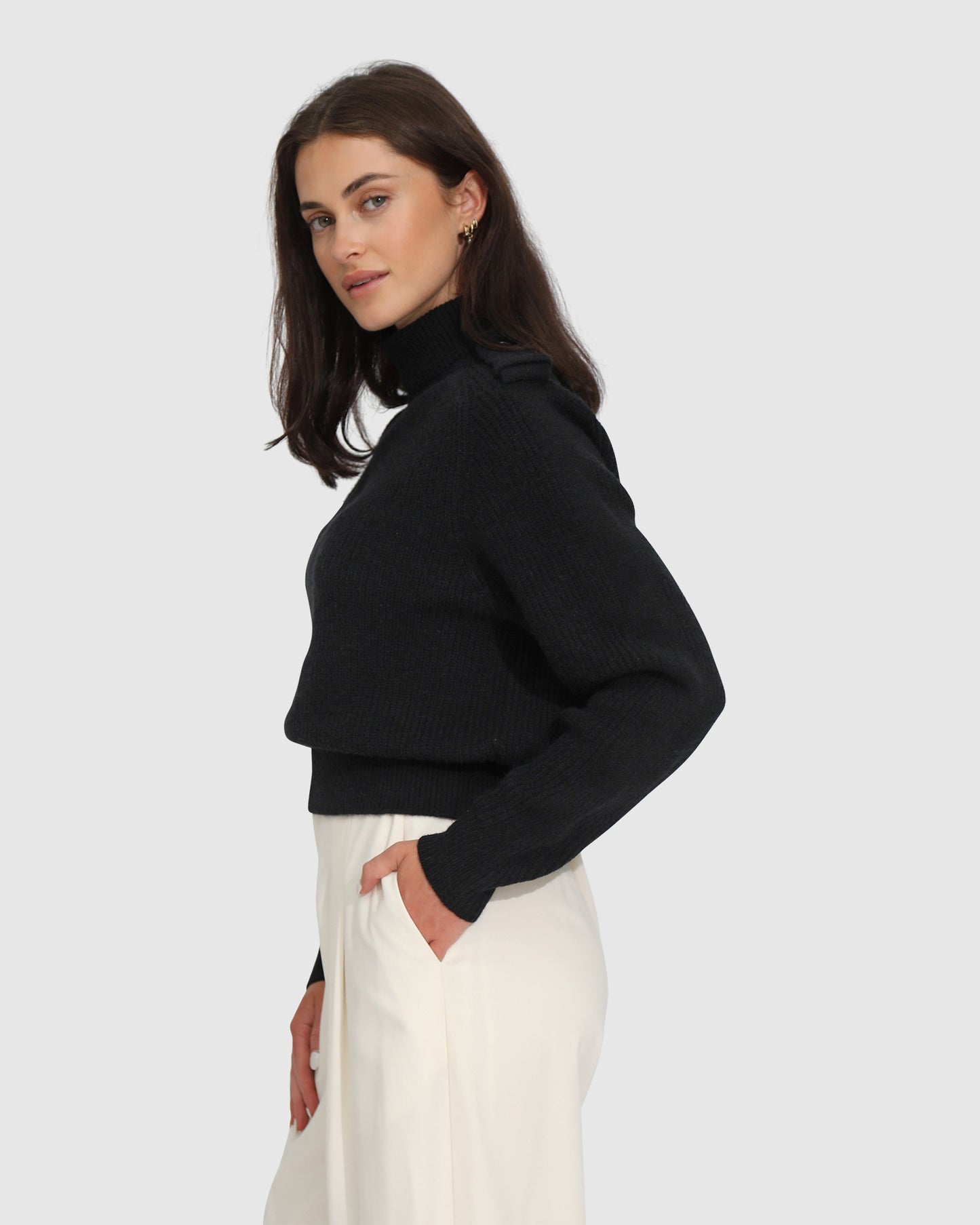 Lost & Found Knitted Sweater - Black