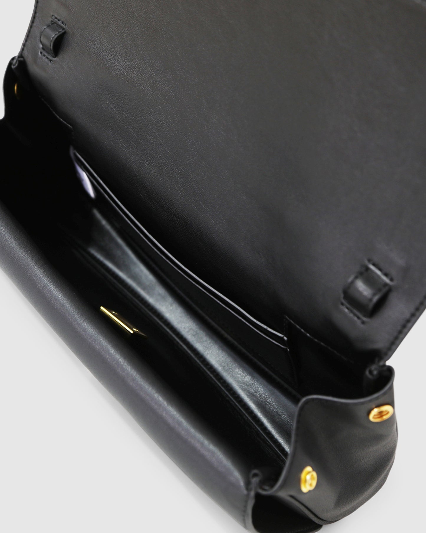 Love Boat Leather Clutch Bag - Black