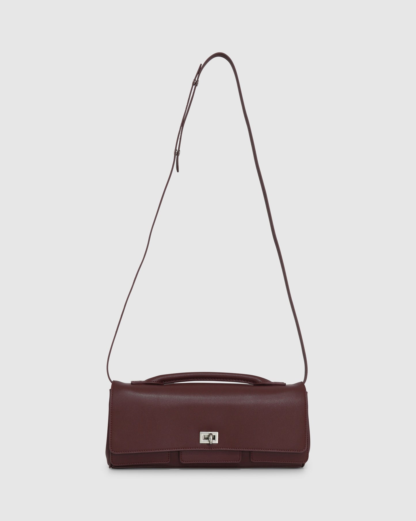 Love Boat Leather Clutch Bag - Burgundy