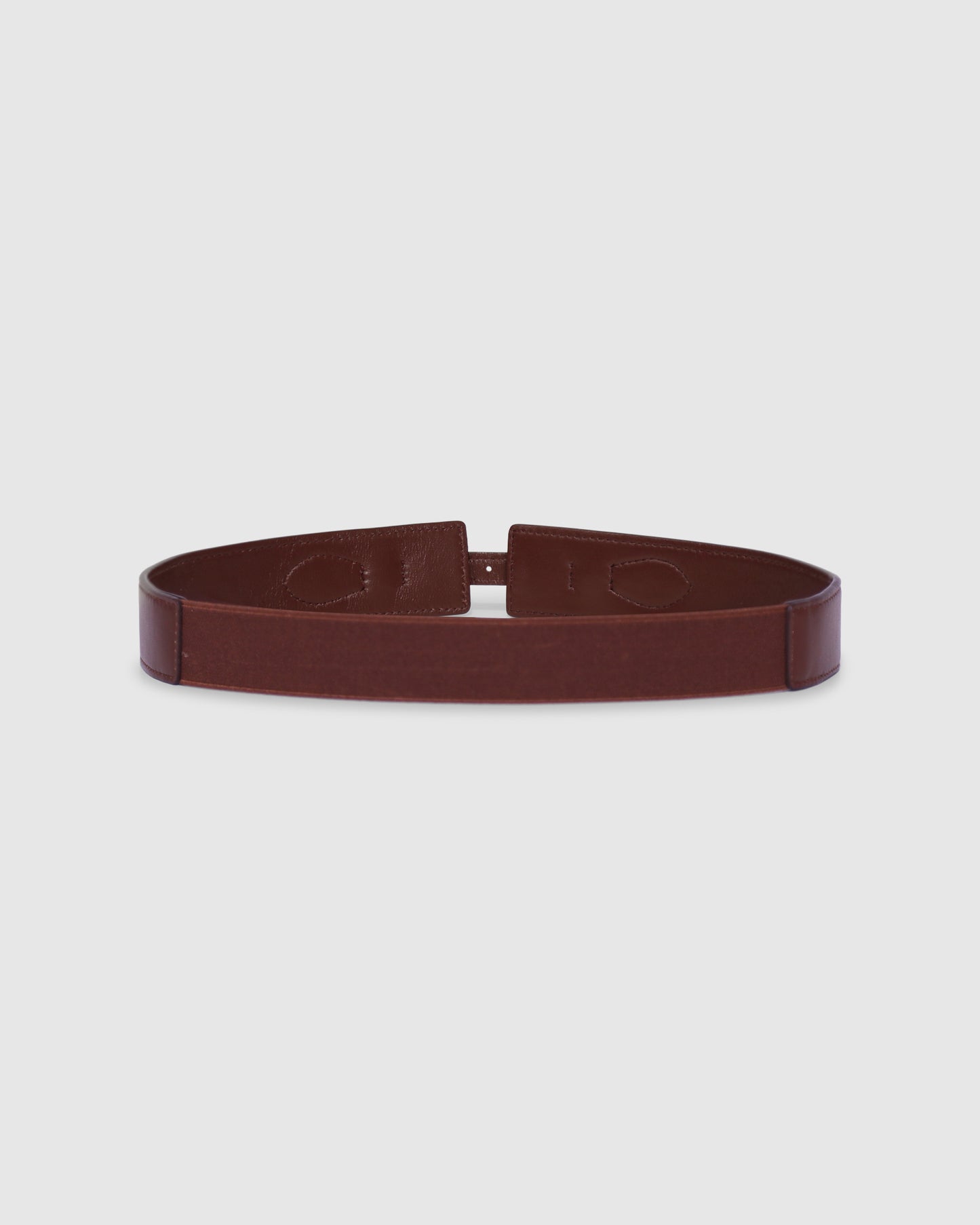London Fog Leather Waist Belt - Burgundy