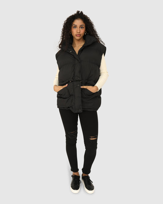 Landslide Zip-Off Puffer Vest - Black