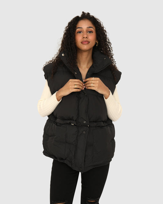 Landslide Zip-Off Puffer Vest - Black