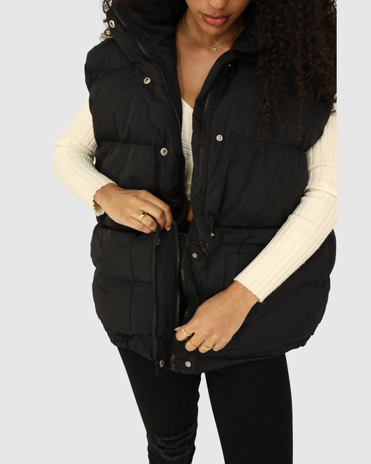 Landslide Zip-Off Puffer Vest - Black