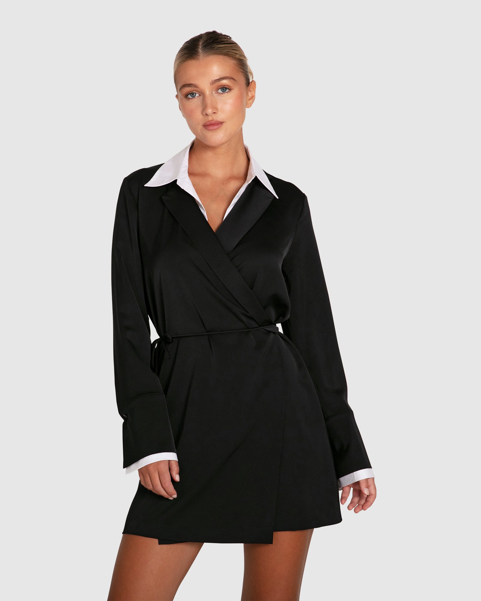 Make Me Feel Layered Shirt Dress