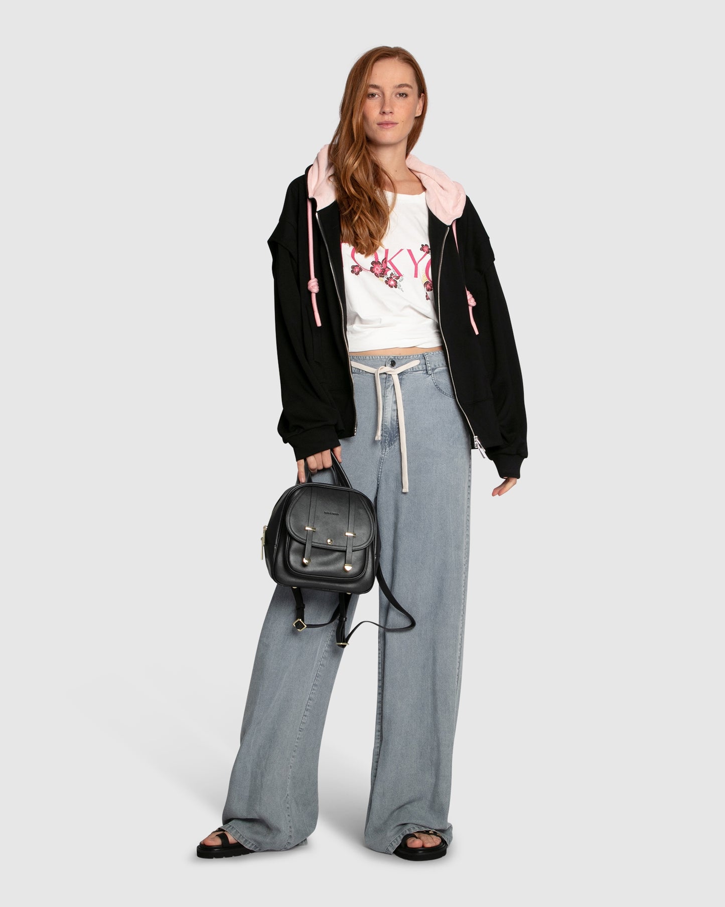 No Ordinary Love Zip Hoodie- Black