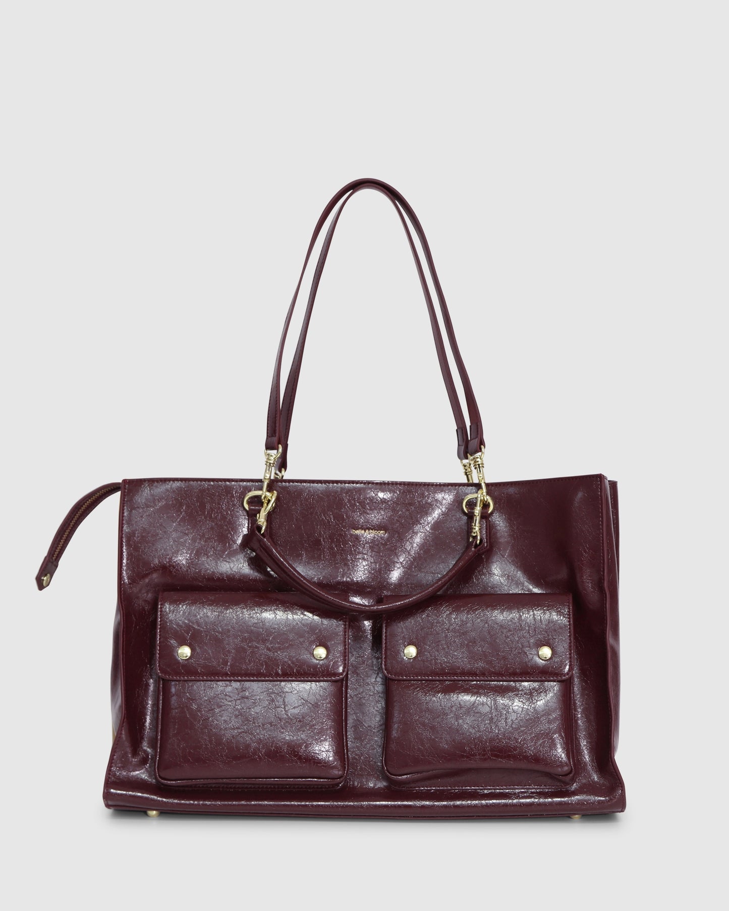 Reflections Leather Shoulder Bag - Burgundy