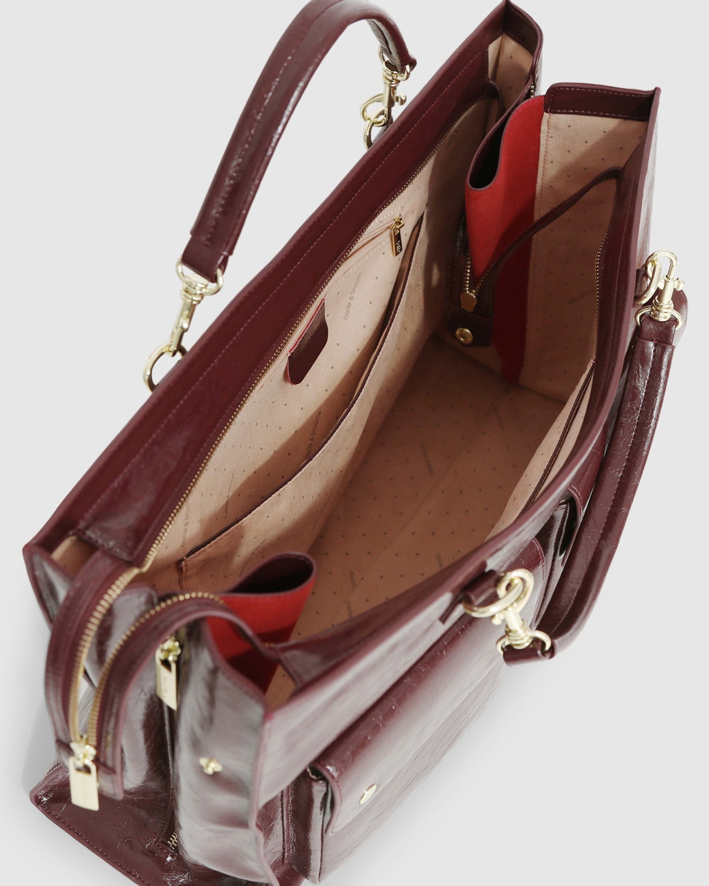 Reflections Leather Shoulder Bag - Burgundy