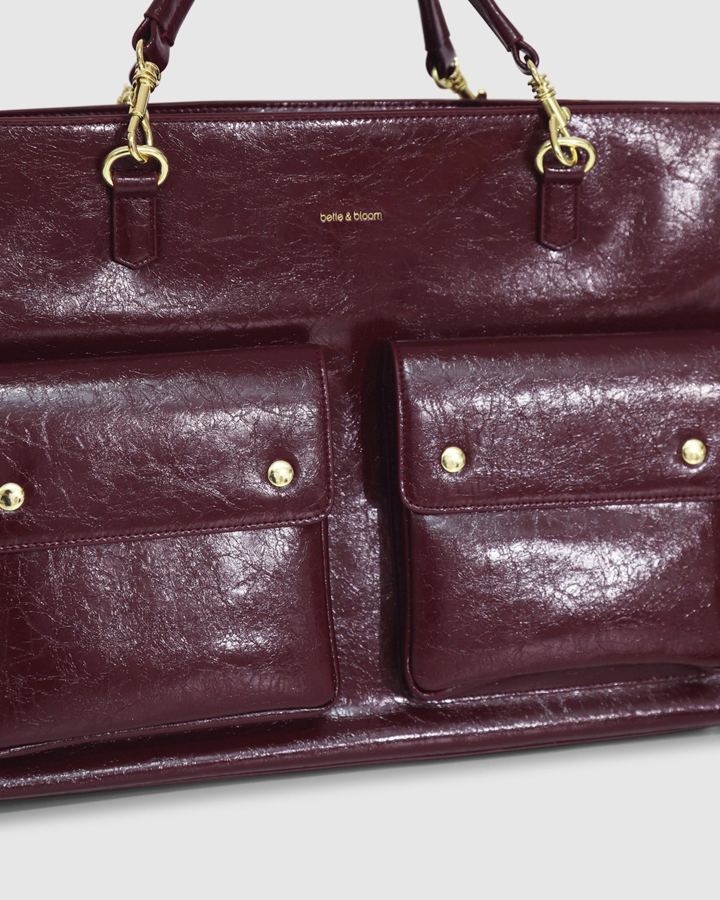 Reflections Leather Shoulder Bag - Burgundy
