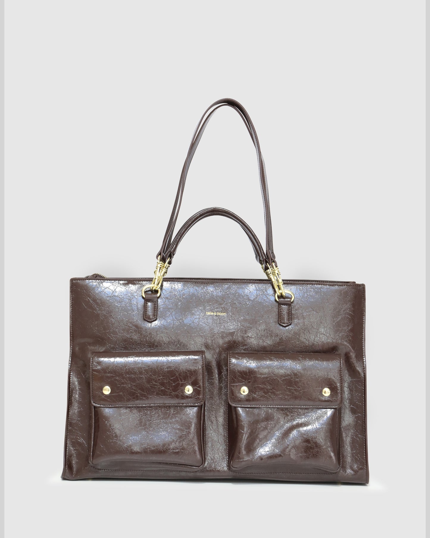 Reflections Leather Shoulder Bag - Chocolate