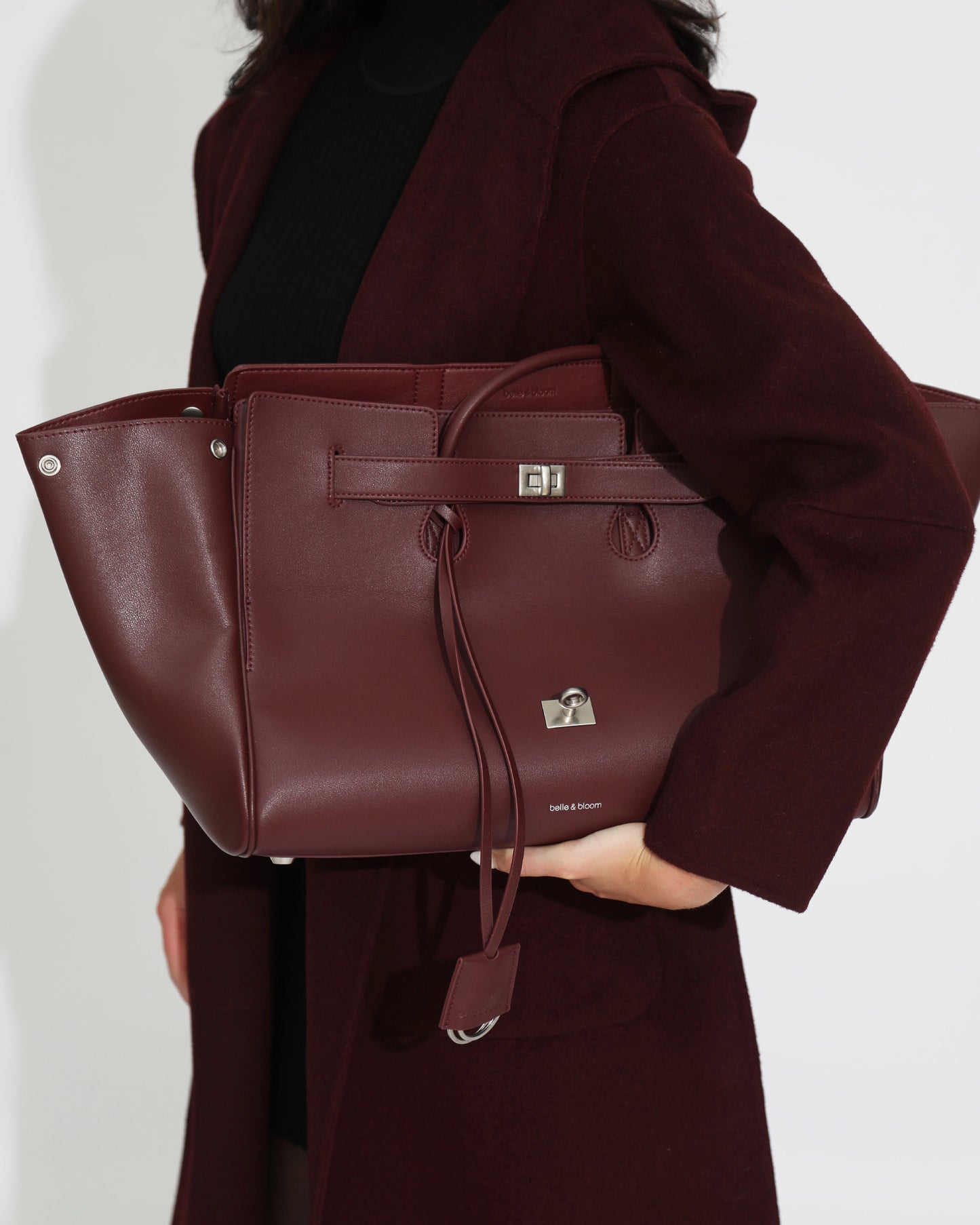 Rude Boy Large Tote Bag - Burgundy