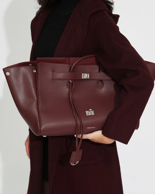 Rude Boy Large Tote Bag - Burgundy