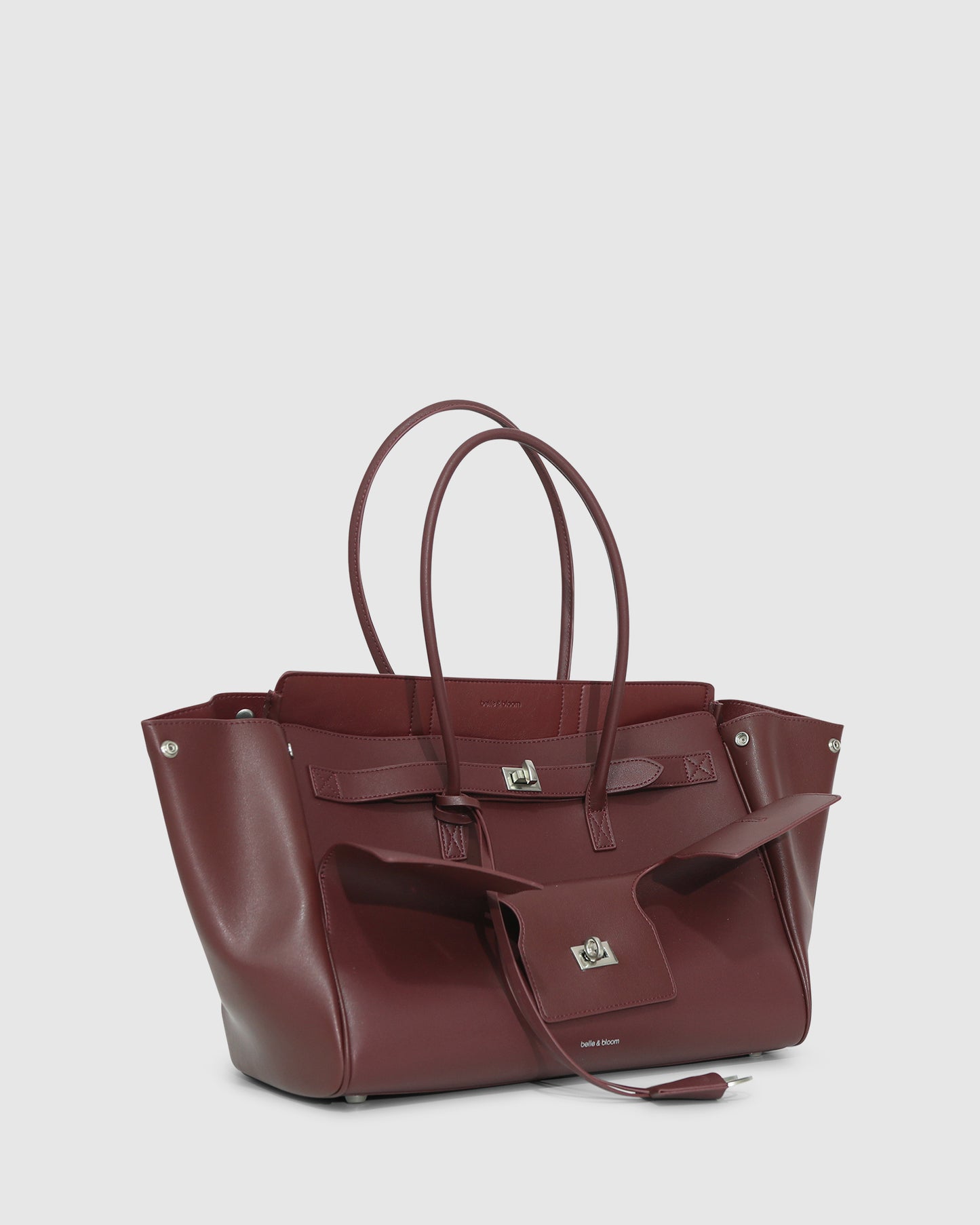 Rude Boy Large Tote Bag - Burgundy