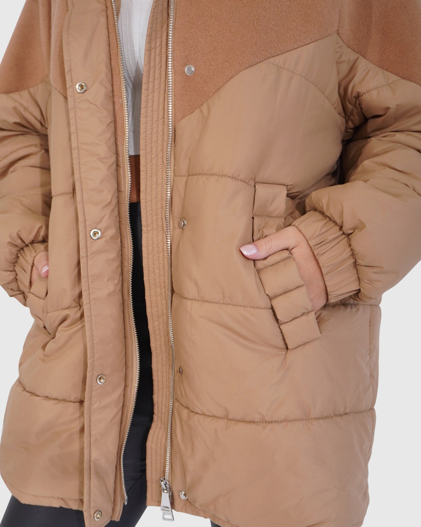 Say It Again Quilted Jacket - Camel