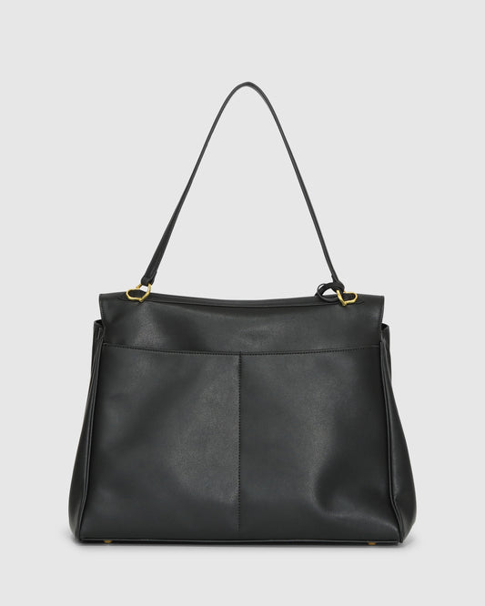 Skyfall Leather Shoulder Bag - Black