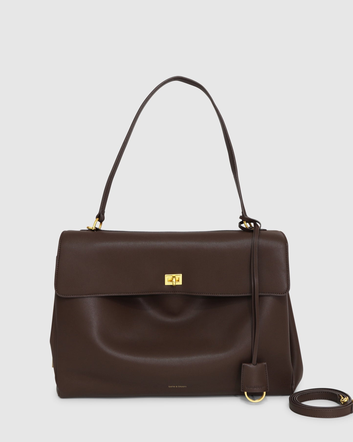 Skyfall Leather Shoulder Bag - Chocolate