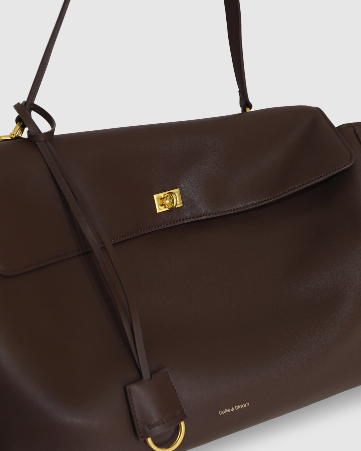 Skyfall Leather Shoulder Bag - Chocolate
