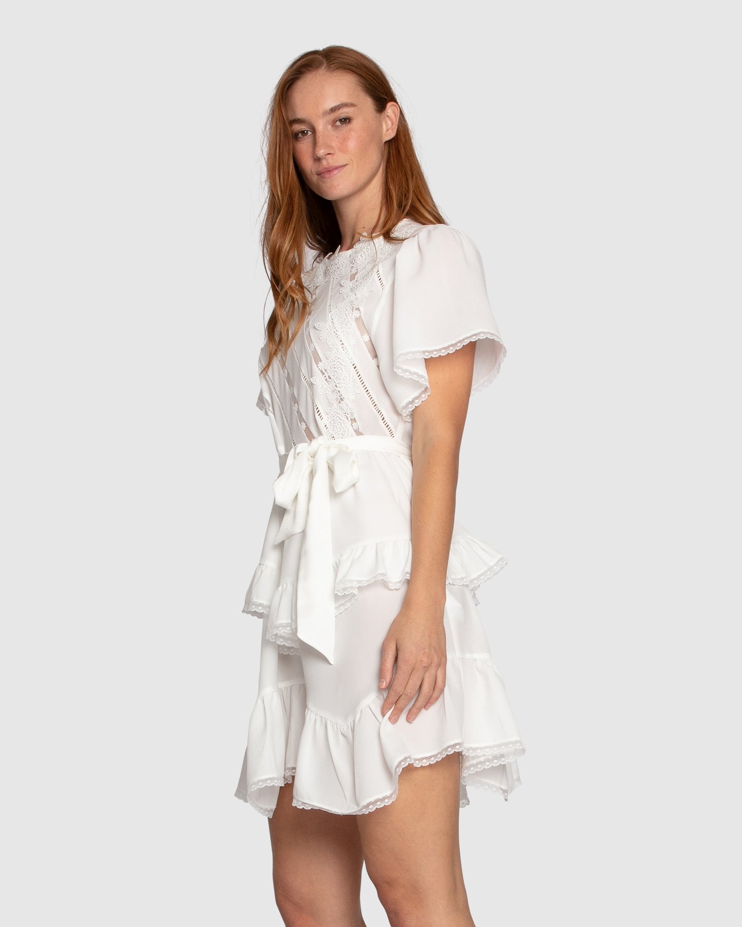 The Softest Spell Ruffle Mini Dress - Off White