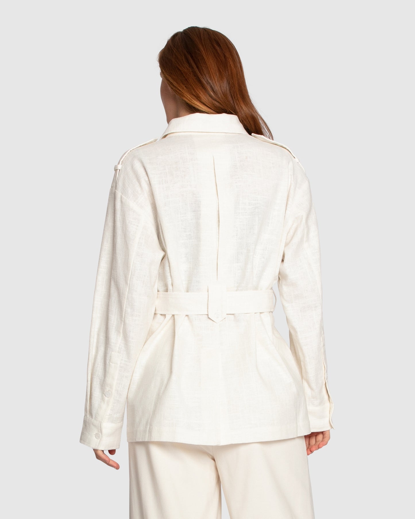 Still Storm Belted Safari Jacket - Cream