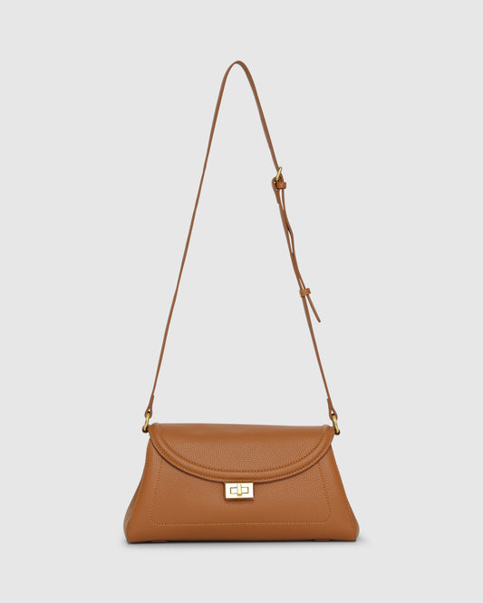 Calista PU Bag with Adjustable Strap - Tan