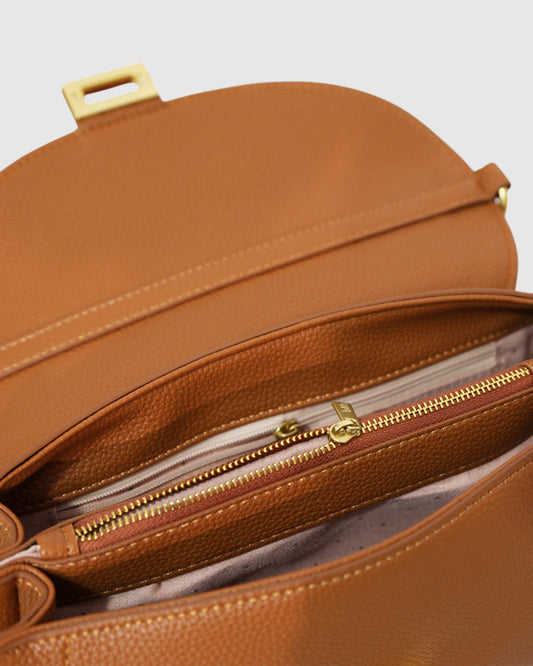 Calista PU Bag with Adjustable Strap - Tan
