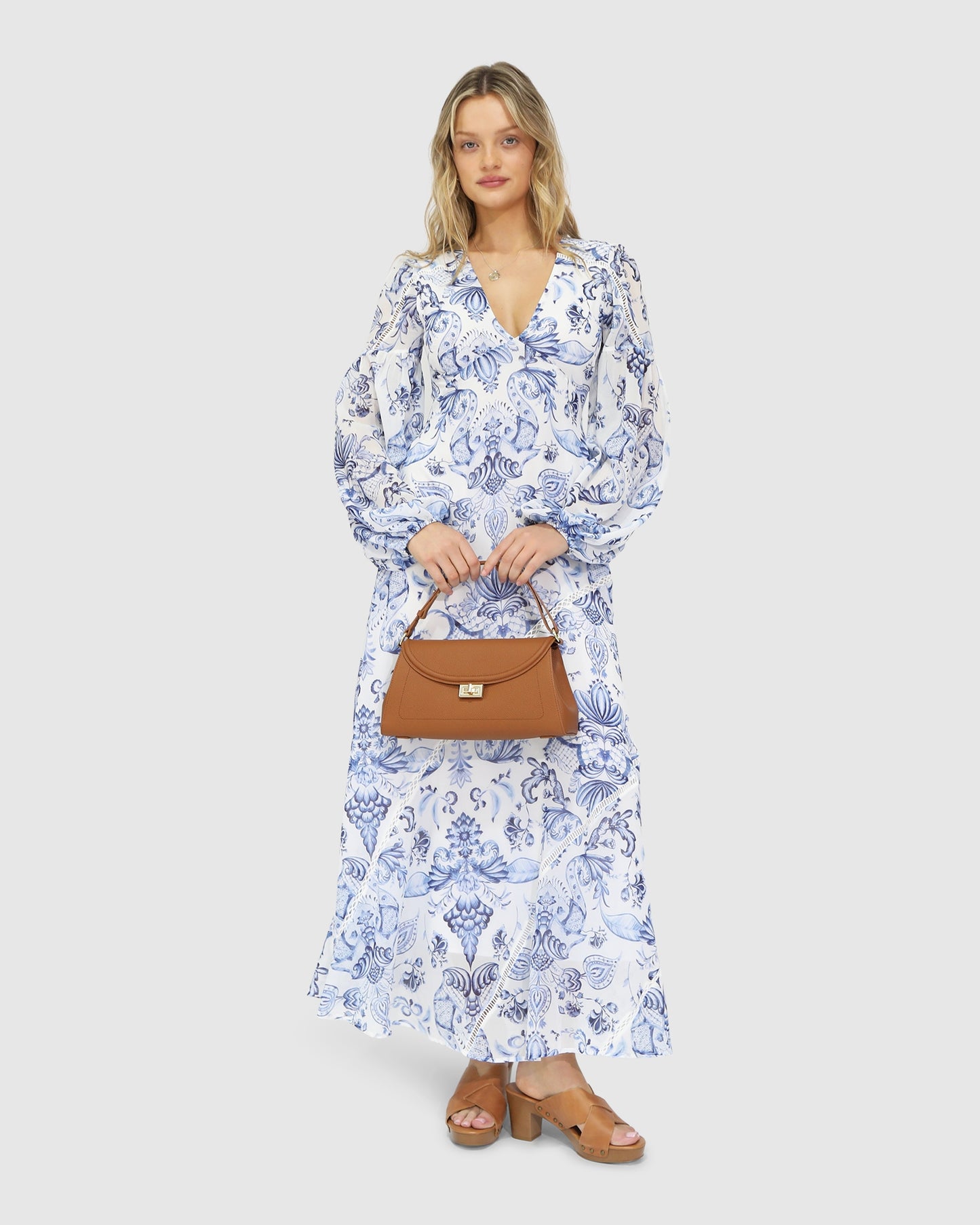 Calista PU Bag with Adjustable Strap - Tan