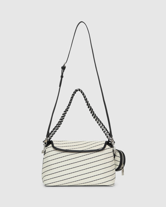 Elodie Day PU Bag - White/Black